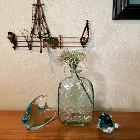 V. Nason & Company Hand Blown Murano Glass Angel Fish Turquoise Italy Vintage - Picture 6 of 16